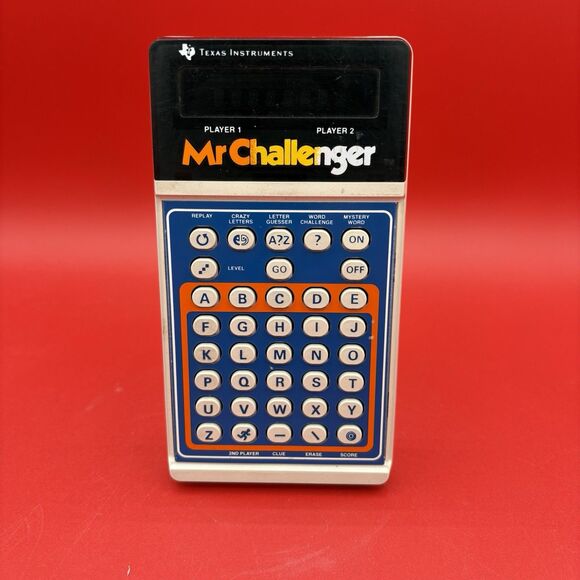 Vintage 1980 Texas Instruments Mr. Challenger Spelling Handheld Game USA TESTED - Picture 1 of 4